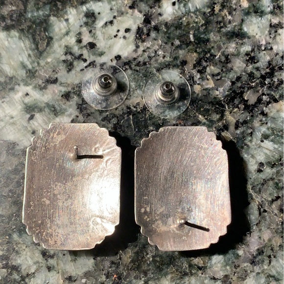 Vintage Native American Abalone Earrings - Picture 2 of 4